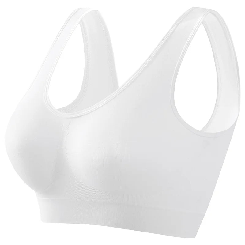 1pcs Women Sports Bra Large Size No Steel Ring Seamless Underwear Removable Chest Pad Runing Sport Yoga Vest Bras