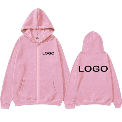 Customized Printed Zipper Hoodies Men Fashion Long Sleeve Zipper Up Sweatshirts Women Casual Personality Hoody Pullover Sudadera