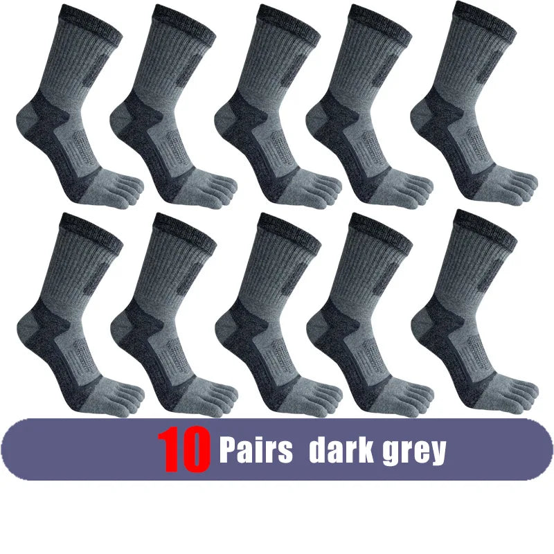 5 Pairs Toe Sport Short Socks Man Thick Compression Mesh Endurable Fitness Bike Run Outdoor Basketball Travel 5 Finger Socks