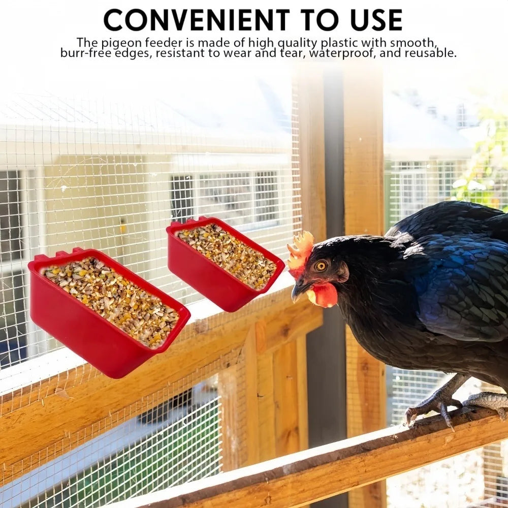 6/10PCS Chickens Feeder Hanging Plastic Chicken Coop Feeding Drinking Bowl Poultry Duck Goose Water Dispenser Chickens Supplies