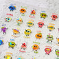 Colorful 5D Happy Birthday Nail Art Sticker Cake Candle Numbers Musical Note Cute Bear Stars Cherry Self Adhesive Manicure Decal