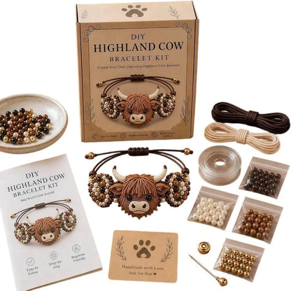 New 3D Design Beaded Bracelet Kit Animal Theme Cute Jewelry Making Set Bull Horse Shape DIY Beadwork Kit for Beginners
