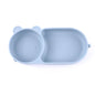 Baby Silicone Suction Cup Bowl Cute Bear Design Macaron Color 100% Food Grade Silicone BPA Free Double plate design for meals