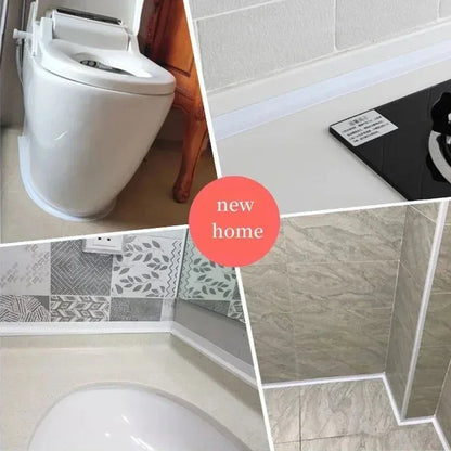 Bathroom Shower Sink Bath Sealing Tapes PVC Adhesive Sealing Strips Waterproof Wall Stickers for Bathroom Kitchen Sealant Tape