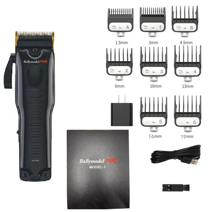7500RPM Babymodel PRO Men's Professional Barber Shop Hair Salon Hair Clipper Trimmer Shaver Set Powerful Motor DLC Alloy Blade
