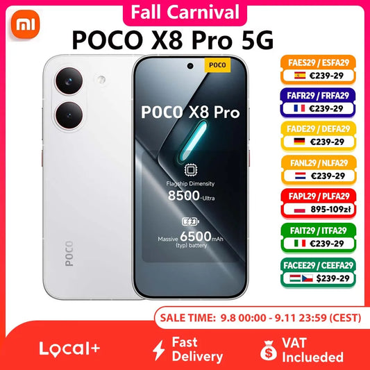 Poco X8 Pro 5g Smartphone Dimensity 8500-Ultra 6.59" Amoled 1.5K 120Hz 6210Mah 50Mp Ois Nfc Ip68
