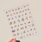 1pcs 5D Diamond Japanese White Lace Bow Nail Art Stickers Pearl Rhinestones Nail Decoration Adhesive Decals Slider DIY Accessory