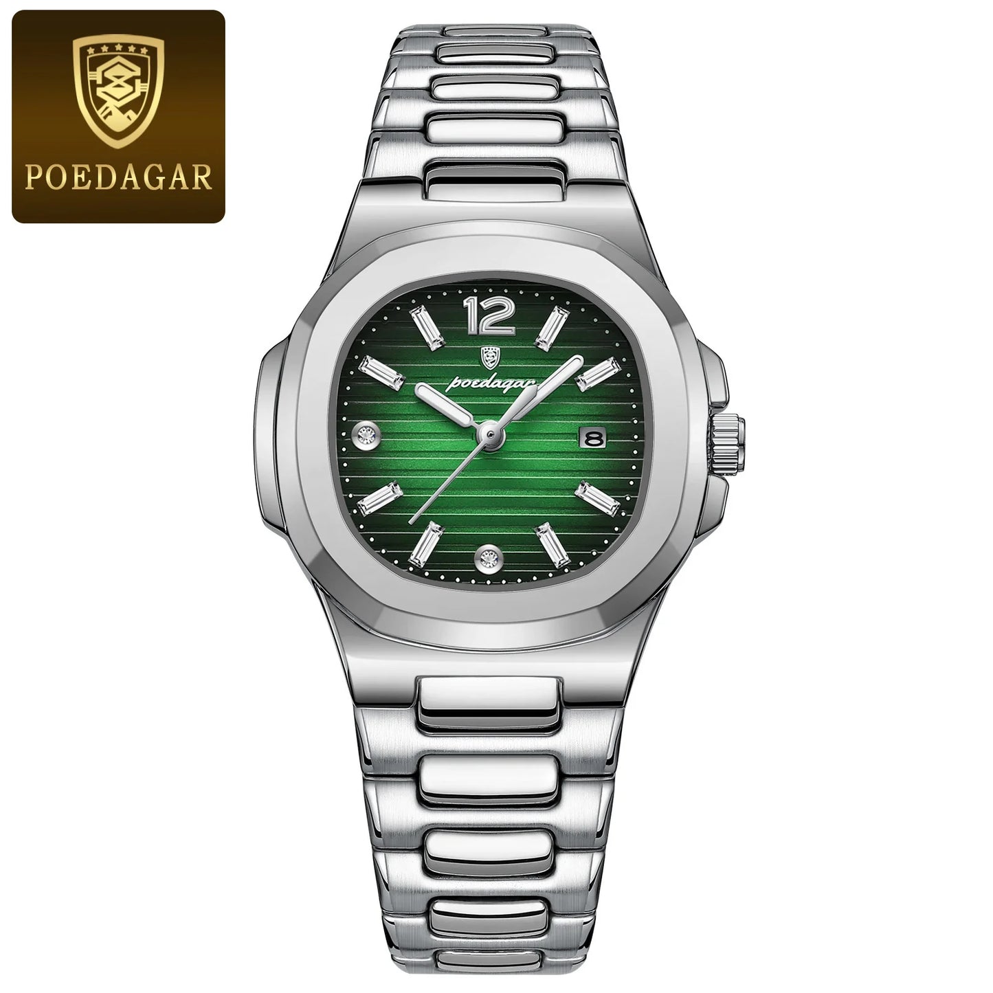 POEDAGAR Square Fashion Woman Wristwatch Luminous Waterproof Date Ladies Watch Luxury High Quality Quartz Women's Watches Reloj