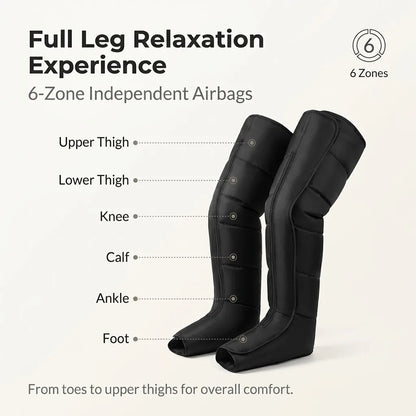 Air Pressure Leg Massager Foot Circulation Massage  Boots Kneading Squeeze Deep Relaxation Calf With Remote Control Adjustable