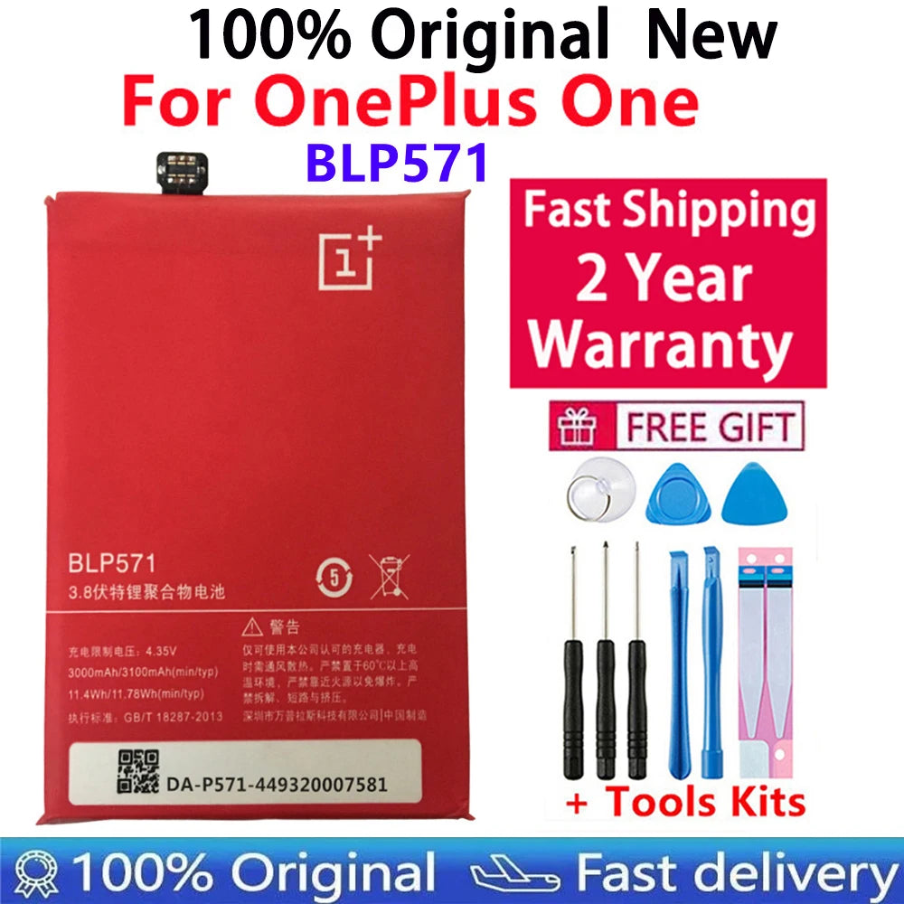 Original Battery For Oneplus one 1+ For OnePlus 1 2 3 1+3 One Plus Nord 2 N10 X 3 3T 5 5T 6 6T 7 7T 8 8T 9 9R Pro Plus Batteries