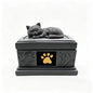 Sleeping Cat Pet Urn Cats Dogs Memorial Cremation Keepsake Urn Pet Ash Holder Container Box Pet Loss Sympathy Gift