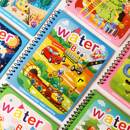 Water Coloring Books,9/18 Pack,Paint with Water Books, Educational Learning Doodle,Reusable No-Mess Art Book Travel Holiday Gift