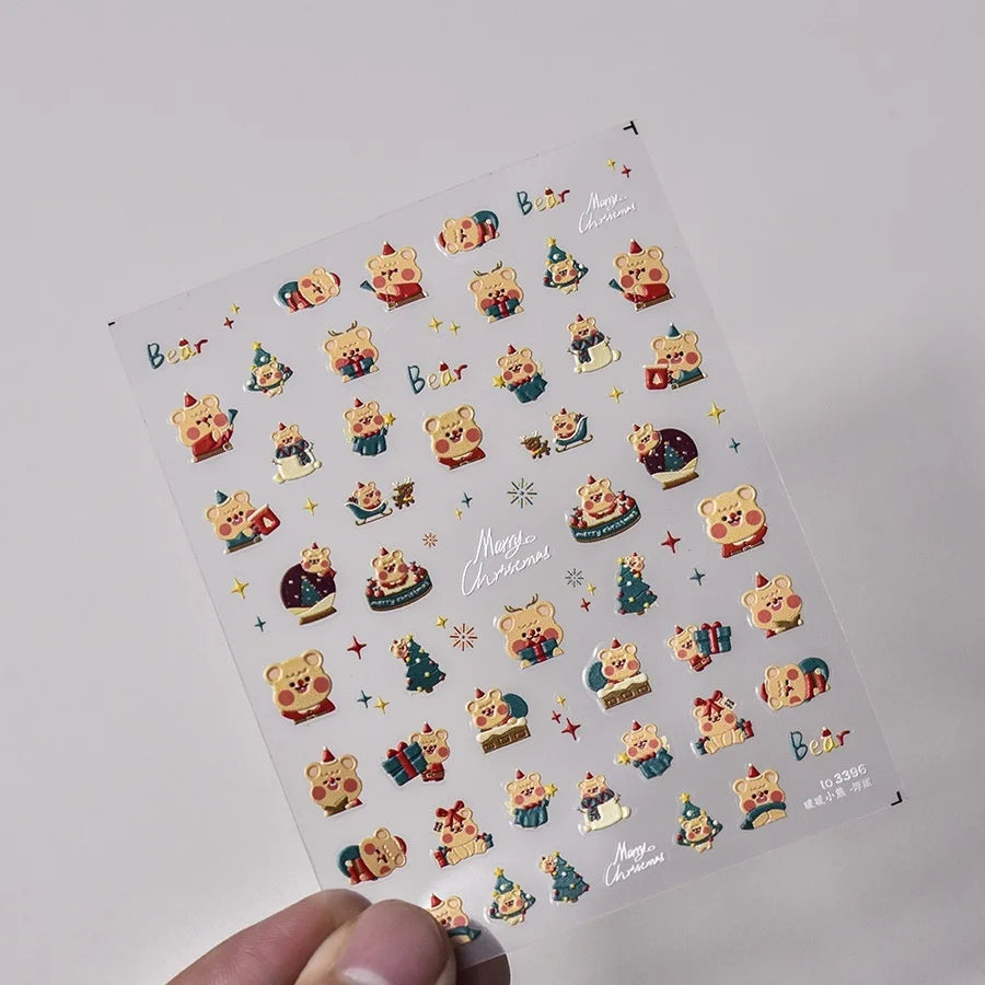 Luxury 5D Floral Nail Art Stickers Gold Silver Chinese Style Metal Frame Shiny Crystal Rhinestone Self Adhesive Manicure Decal