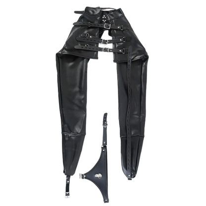 BDSM PU Leather Arm Restraint Straightjacket Bondage Slave Jacket for Women Men Adult Sex Toy Role Play Fetish Gear Tool