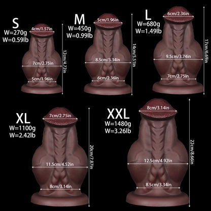 S-XXXL Thick Dildos Silicone Anal Plug Horse Knot Big Buttplug BDSM Sex Toys for Women Men Anal Dilation Plug with Suction Cup