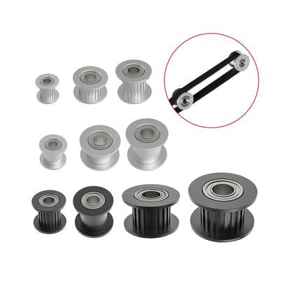 GT2 Idler Timing Pulley 16-tooth 20-Teeth with 3mm or 5mm Bore with Bearings for 3D Printer Parts Timing Belt 6mm 10mm