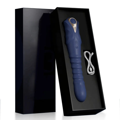 Thrusting Vibrator G Spot Vibrator Anal Dildo with 10 Vibrating 3 Thrusting Liquid Silicone Vaginal Massage Clitoris Stimulator
