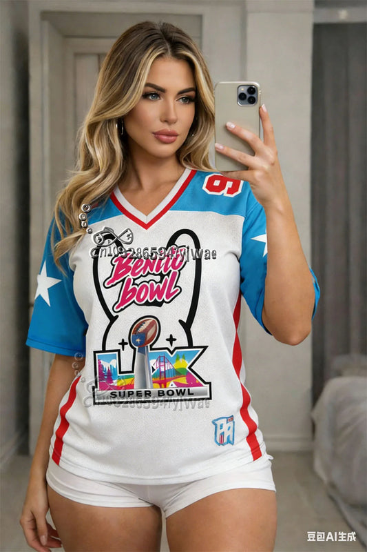Benito Rugby Jersey Benito Bowl Lx Halftime 2026 Jersey V-Neck Half Time Show Sportswear Fans Gift Summer Men's Women's Shirts