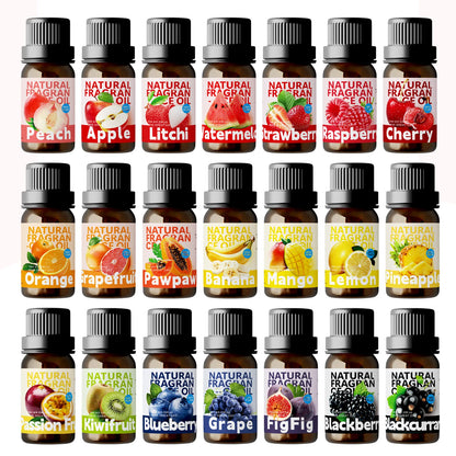 25Type Fruit Fragrance Oils Fruity Fragrance Oil For Diffuser Candles Making -Strawberry Lemon Peach Banana Mango