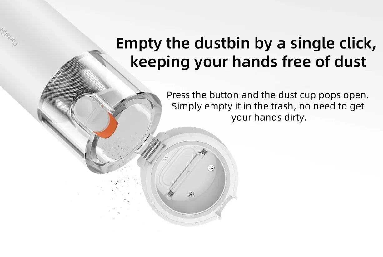 Original MIJIA Portable Handheld Vacuum Cleaner For Home Car Mini Wireless Dust Catcher Collector 13000PA Cyclone Suction
