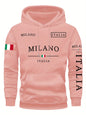ITALIA MILANO Men Women Hoodie Outdoor Street Casual Sports Vacation Trend Spring Autumn Winter Couple Sweatshirt Top Clothing