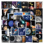 10/55PCS Interstellar Space Planets Stamps Transparent Stickers Creative Universe Aesthetic Decals Toy DIY Laptop Phone Guitar