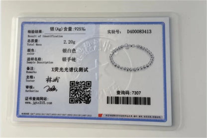 18-20CM 925 Sterling Silver Bracelet Exquisite 6MM Beads Women Fashion Wedding Party Gift Jewelry