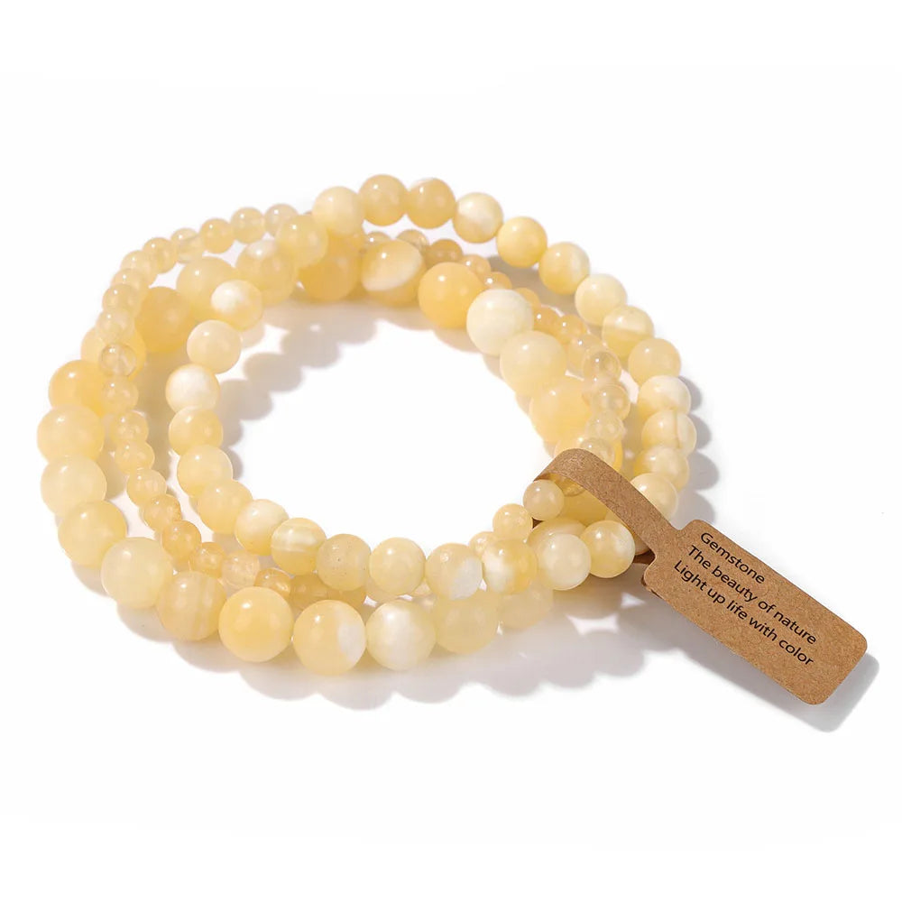 3pcs/set Natural Stone Beads Bracelet For Women Men 4 6 8 MM Indian Moss Agates Rhodonite Quartzs Jewelry Bracelet Gift Fashion