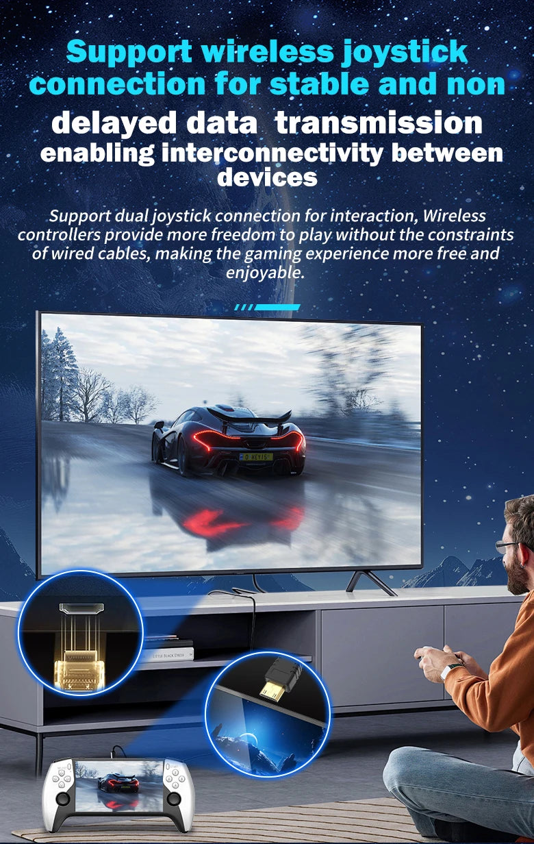 Pocket Game Console 5.0 Large Screen High Definition Retro Style Miniature Dual Joysticks Two-player Fighting Arcade-style