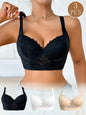 Women's a B C D Cup Lace-Trimmed, Side-Breast-Enhancing, Skin-Fitting Shaping Bra with Underwire, Minimizer Sports Breathable and Comfortable Bra