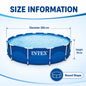 INTEX 366x76cm Round Frame Swimming Pool 6503L Above Ground Family Pool with 2006L/h Filter Pump 220-240V