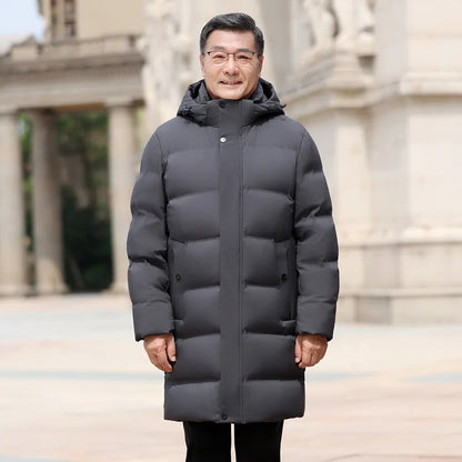 Canada Fashion Winter Jacket for Man Down Coat Parka Men's White Goose Down Jacket -30℃ Hooded Warm Thick Long Padding HXY305