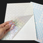 50 Sheets Broken Glass Hologram Cold Lamination Film Sticker A4 Sheets Star Shiny Dots DIY Package Card Photo Holographic Film