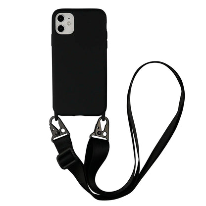 2024 Silicone Lanyard Phone Case For iPhone 12 13 Mini 14 15 16 Pro Max X XR XS Cover With Neck Strap Crossbody Necklace Cord