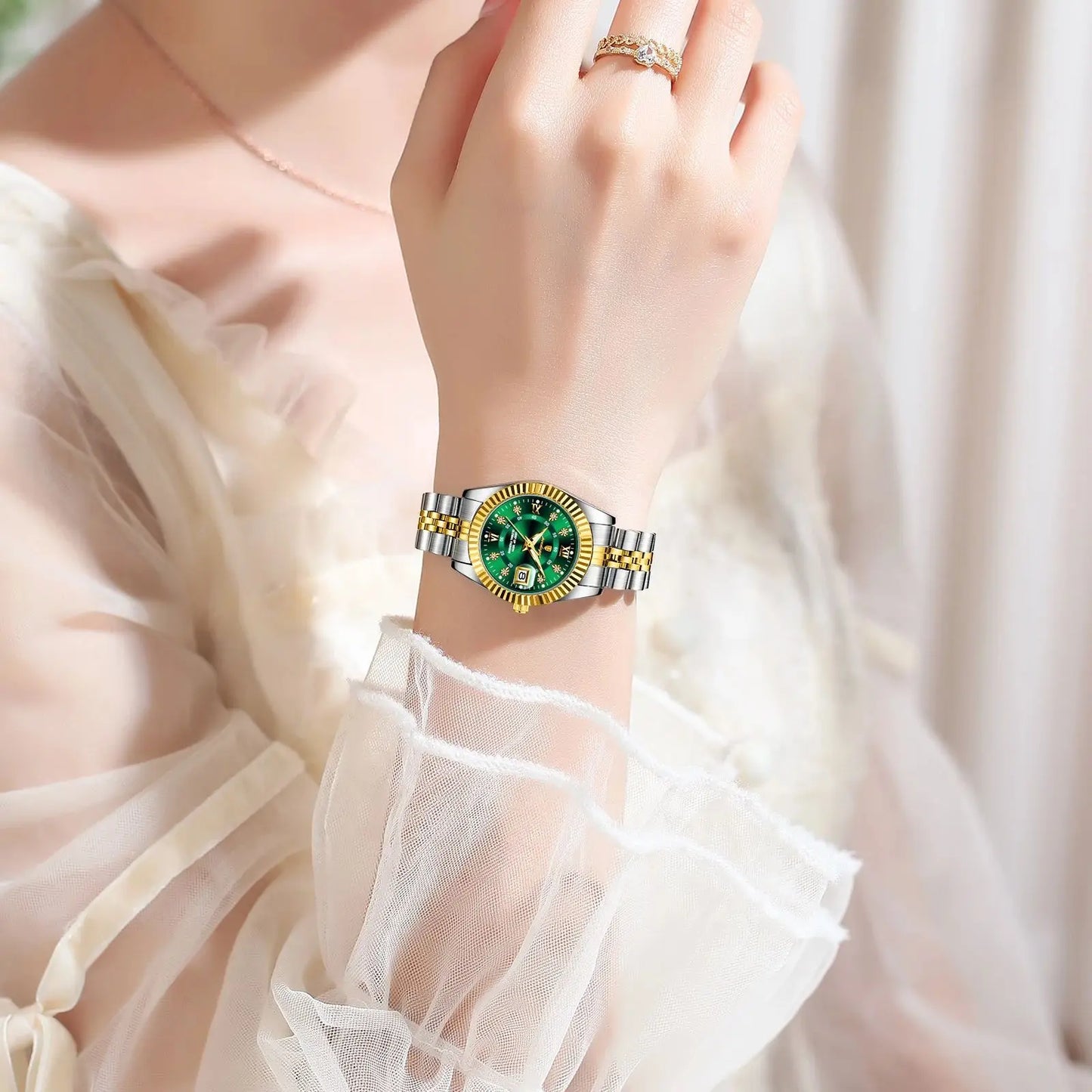 POEDAGAR Elegant Women's Watch Waterproof Luminous Date Fashion Ladies Wristwatch Stainless Steel Quartz Watches For Women Reloj