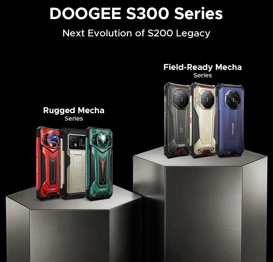 DOOGEE S300 Plus 5G Rugged Phone Dimensity 8300 12GB 1TB 11000mAh 120W 6.78'' Screen 200MP Camera Android 16 Smartphone NFC
