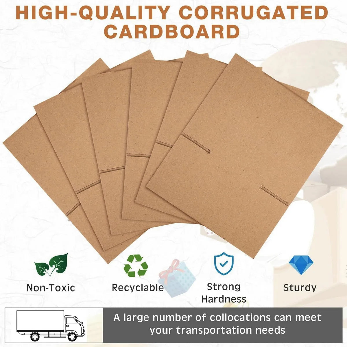Mailing Shipping Boxes, 7.6x3.94x5.1inches, Brown Corrugated Cardboard Mailer Box With Lids, Single Wall, 32Lb/sq inch,