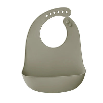 1PC Portable Baby Silicone Bib Ultra-thin Silicone Drool Bag Waterproof And Easy To Clean A Bib For Feeding Children And Infants