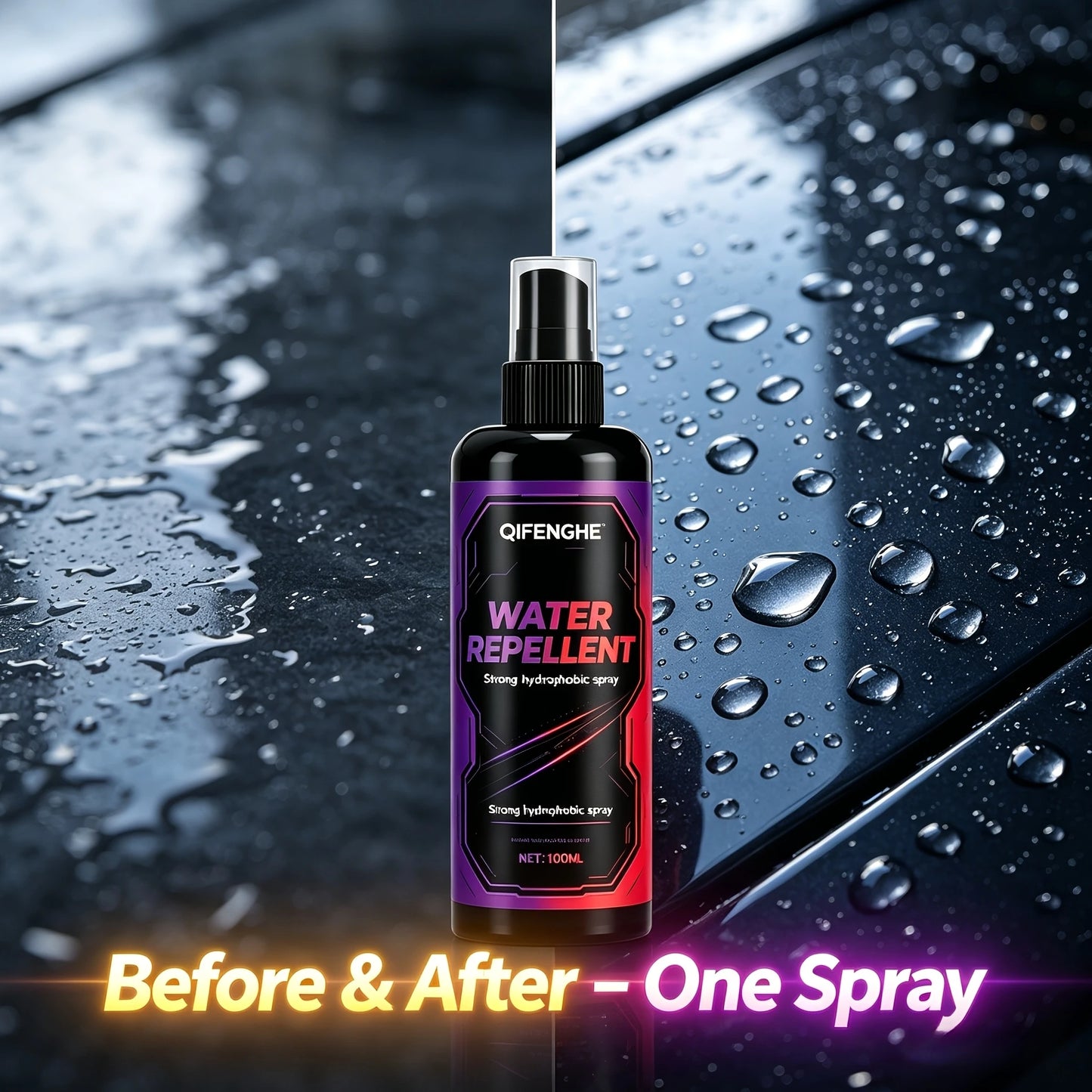 Windshield Water Beading Spray, Repel Rain & Improve Driving Visibility
