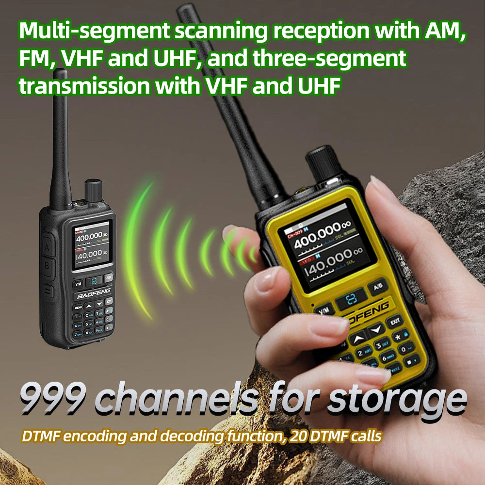 1PC Baofeng Walkie Talkie UV-5R Mini Amateur Radio Multi Band Bluetooth Programming Frequency Dual PTT AM/FM Camping Portable