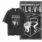 COOLMIND DB Cat Printed Cotton Acid Washed Exclusive Graphic Unisex T Shirt Cool Streetwear Men Tshirts Big Size Tee for Men