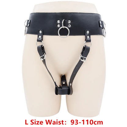 Adjustable Chastity Devices Harness Leather Sexy Belt Female Masturbator Leather Penis Bondage BDSM Restraints Sex Toys Adults