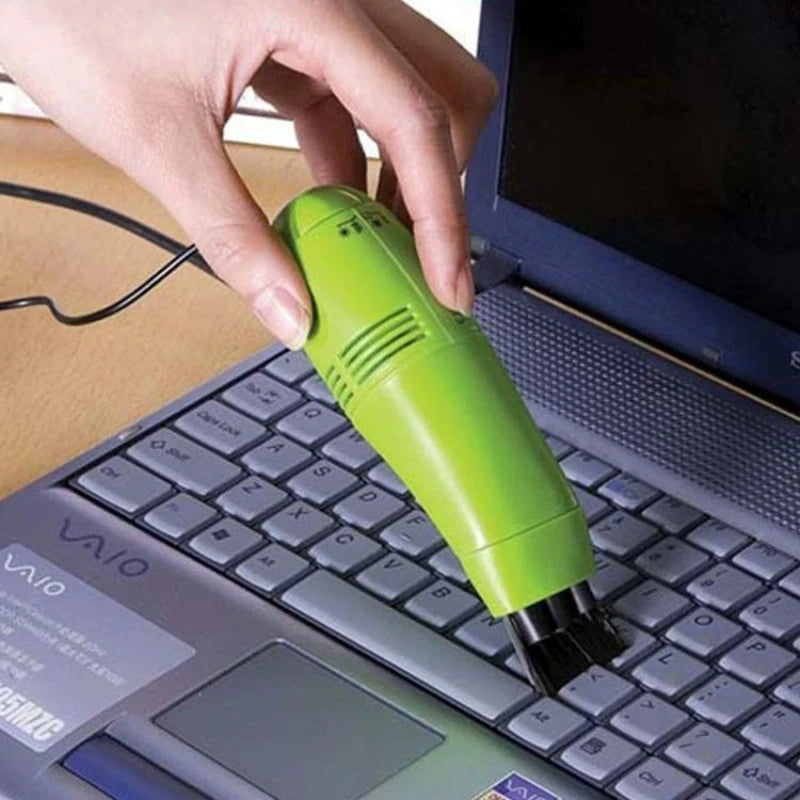 Keyboard Cleaner Mini USB Keyboard Vacuum Cleaner Portable Computer Cleaning Brush for Laptop PC Desk Dust Removal