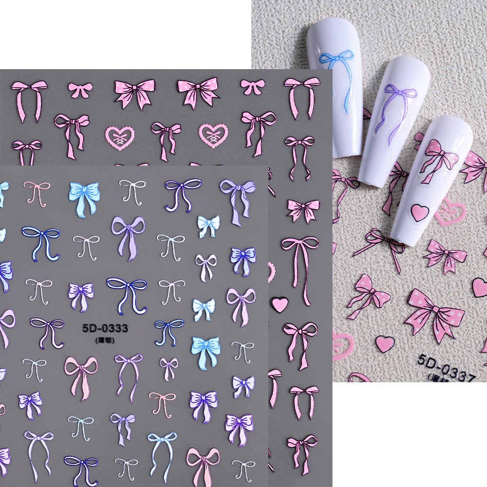 2Sheets French Gradient Line Nail Art Stickers 3D Self-Adhesive White+Black Slider Design Stencil Manicure Guides DIY Nail Decor