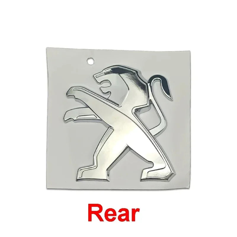 ABS Car Front Rear Logo Emblem Stickers for Peugeot 2008 3008 2021 2022 2023 Auto Grille Trunk Badge Cover Exterior Decoration