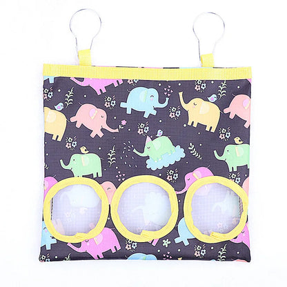Rabbit Hay Bag 2/3 Holes Hanging Dry Grass Feeder for Guinea Pig Bunny Chinchillas Rats Small Animal Food Storage Bag