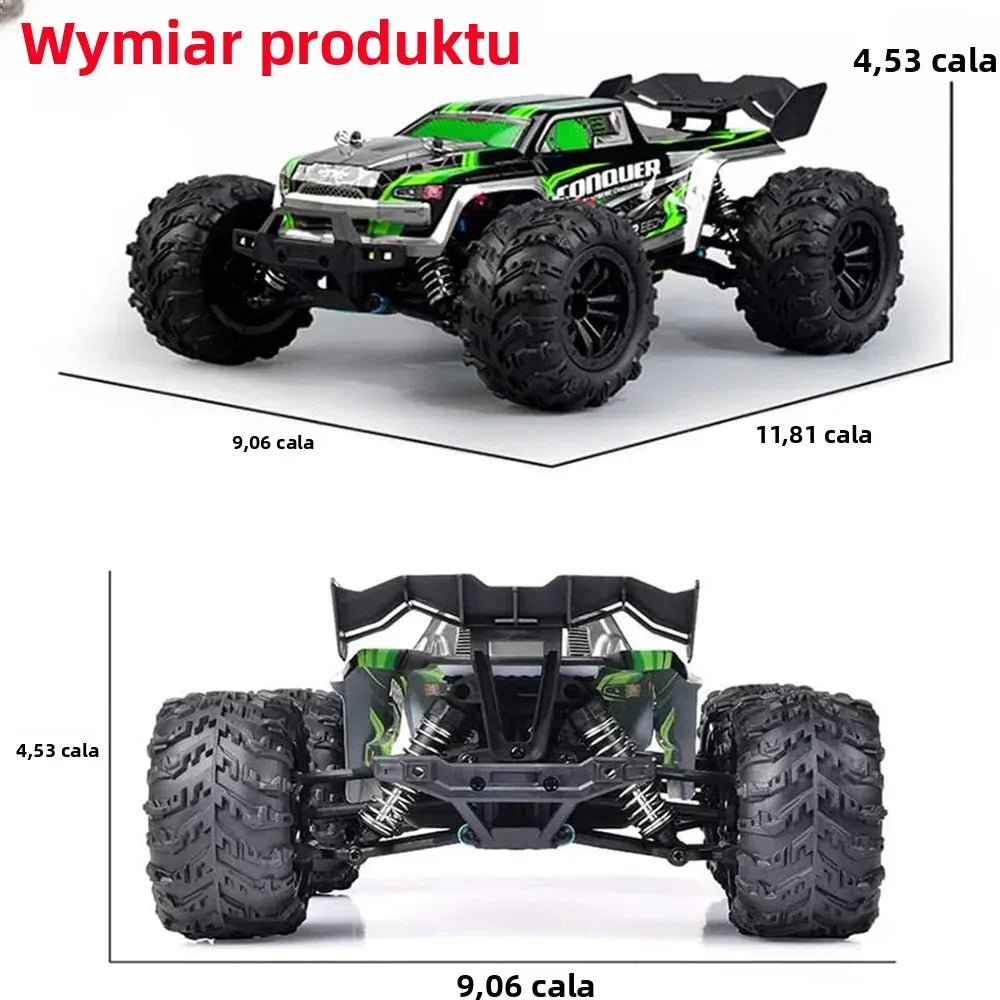 "1:16 4WD RC Car (50km/h): LED Lights, Off-road High-Speed Drift. For Boys & Off-road Fans. Monster Truck Toy – Christmas & New