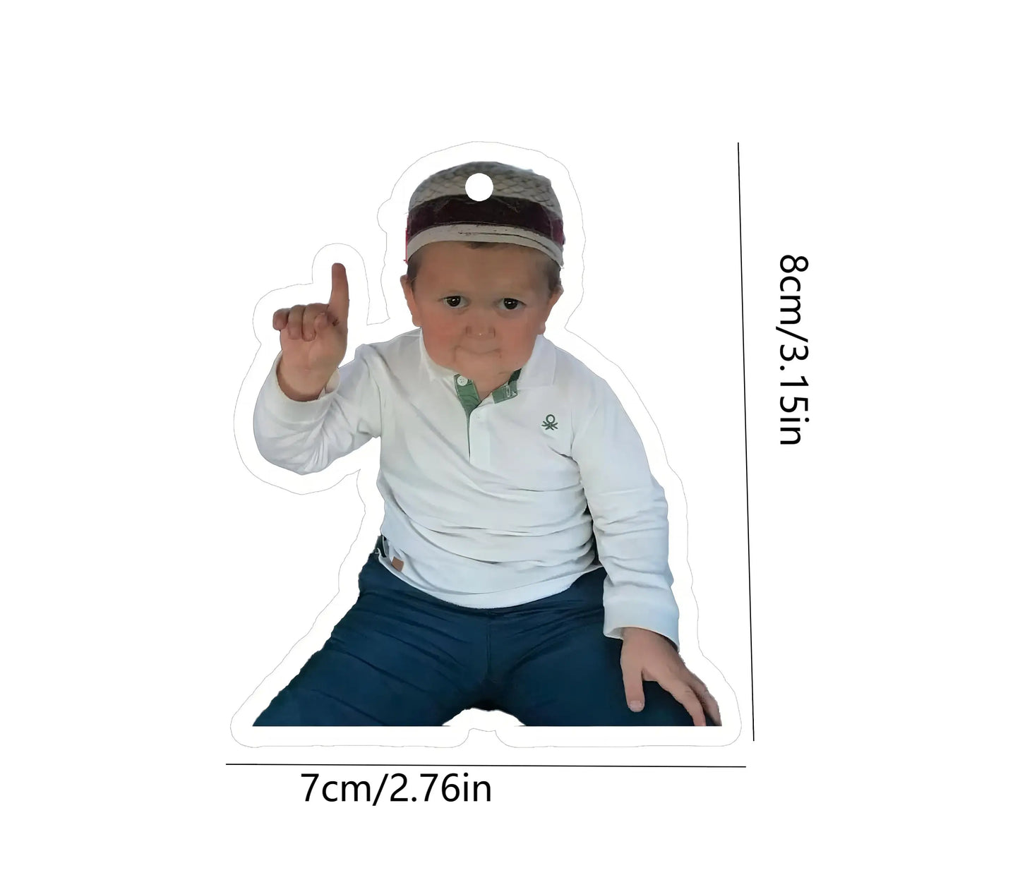 1pc Russian Boy Hasbulla Fun Car Aromatherapy Perfume Air Freshener Mirror Interior Accessories Pendant
