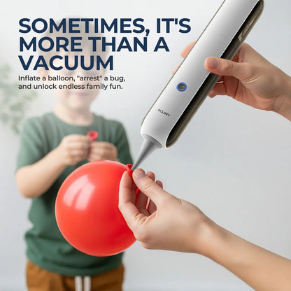 Handheld Vacuum Cleaner with LED Light, Portable Car Cordless Vacuum Cleaner with Powerful Suction and 7 Nozzles, Blowing, White