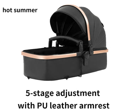 Baby pram Lightweight stroller Baby carriage PU 3in1 stroller Baby stroller 3-in-1 Baby carriage strollers for baby light carts